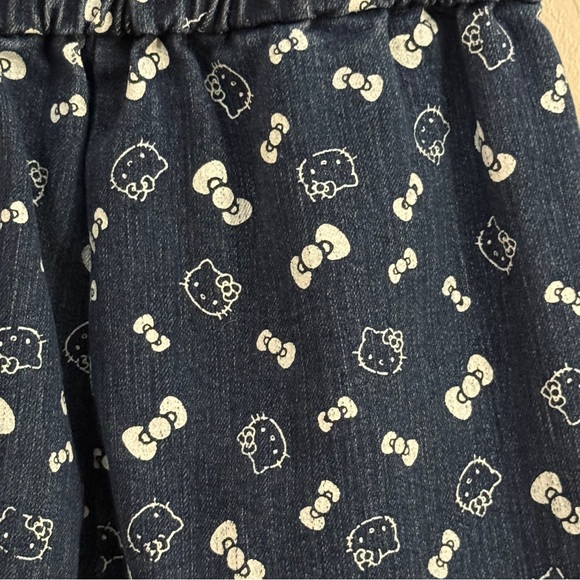 Hello Kitty Girl Blue Jean Short Sleeve Romper - Picture 7 of 12